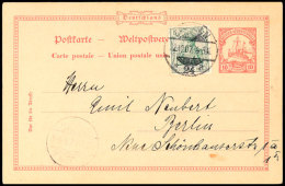 10 Pf. Kaiseryacht , GA-Karte Ungebraucht, Mit 5 Pf. Germania Als Ortsportkarte Bedarfsgebraucht Von Einem... - German South West Africa