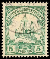 GROSS-WITVLEY, Teilstempel Auf 5 Pf. Kaiseryacht, Katalog: 25 OGROSS-WITVLEY, Part Of Cancellation On 5 Pf.... - Sud-Ouest Africain Allemand