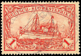 K.D.FELDPOSTSTATION Nr.3 22/12, 2mal Auf 1 Mark Kaiseryacht (minimale Rücks. Schürfung), Gepr.... - Sud-Ouest Africain Allemand