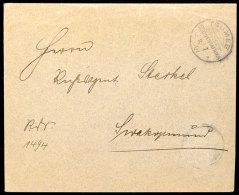 Reichsdienstsache Von TSUMEB 16/7 07 Nach Swakopmund, Doppelt Verwendeter Umschlag, Innen Brief Mit 10 Pf.... - German South West Africa