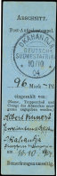 1904, Blauer Empfängerabschnitt Einer Feld-Postanweisung über 96.- Mark Aus OKAHANDJA 10/10 04, In Dieser... - Sud-Ouest Africain Allemand