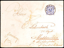 20 Pf. Krone/Adler Violettultramarin, Klarer Zentrischer K1 KAMERUN 4 9 95, Auf Brief (leichte Alterungsspuren)... - Cameroun