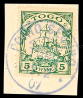 PORTO SEGURO 12.2 07, Klar Und Zentrisch Auf Briefstück 5 Pf. Schiffszeichnung, Katalog: 8 BSPostage... - Togo