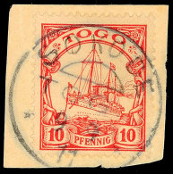 SOKODE 9.9 11, Zentrisch Klar Auf Briefstück 10 Pf. Schiffszeichnung, Katalog: 9 BSSOKODE 9. 9 11, Centric... - Togo