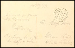 "CHARLEROI 18.7.17", Klar Auf Feldpostkarte (color. Ansichtskarte) Nach Döbern(Lausitz)  BFCHARLEROI 18.... - 1° Guerre Mondiale