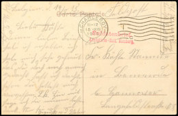 "CHARLEROY 1 15 VIII 1915" Klar Auf Feldpostkarte Mit Briefstempel Roter L2 "Soldatenbrief Landsturm-Batl.... - 1° Guerre Mondiale