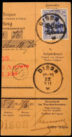 "DISON 22 VII 18", Klar Auf Postanweisungsteil 25 C., Rückseitig 10 C. BRÜSSEL 23.7.18, Katalog: 4, 14... - 1° Guerre Mondiale