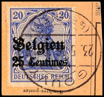 "GOUVY 23.5.16", Klar Auf Paketkartenausschnitt 25 C., Katalog: 4 BSGOUVY 23. 5. 16, Clear On Package Cards Cut... - 1° Guerre Mondiale