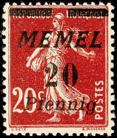 20 Pf Auf 20 C In Type II Tadellos Postfrisch, Mi. 240.-, Katalog: 56II **20 Pf On 20 C In Type II In Perfect... - Memel (Klaïpeda) 1923