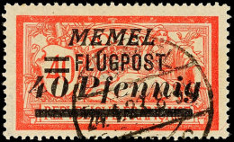 40 Pfennig Auf 40 Cent, Aufdruckfehler I, Tadellos Gestempelt, Gepr. Dr. Petersen BPP, Mi. 70.-, Katalog: 98I... - Memel (Klaïpeda) 1923