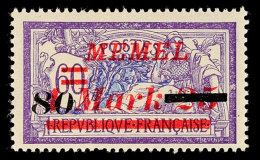 80 Auf 1,25 M Auf 60 C Mit Aufdruckfehler II Tadellos Postfrisch, Mi. 80.-, Katalog: 120II **80 On 1, 25 M On... - Memel (Klaïpeda) 1923