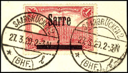 1 Mark Sarre In Type AI Tadellos Postfrisch Und In Type AII Tadellos Auf Briefstück, Jeweils Tiefst Gepr.... - Autres & Non Classés