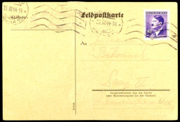 1944, Postkarte Aus PRAG 25.12. An Die Schweringasse 1201 (= Gestapo Zentrale), Karte Einmal Durchgerissen Und... - Autres & Non Classés