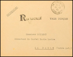 1945, Barfrankierter Brief Innerhalb Der Festung St. Nazaire Von "LA TURBALLE 19-2 45" Nach La Baule Mit Rs.... - Autres & Non Classés