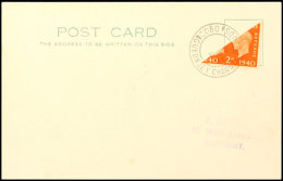 2 D 100 Jahre Briefmarken Als Halbierung Auf Drucksachenkarte Mit Stpl. COBO GUERNSEY CHANNEL ISLANDS 6.1.41 Vom... - Autres & Non Classés