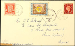 6 + 24 Pf Mit Feldpoststempel Vom 23.3.43 Und Zusatzfrankatur 1 D Wappenausgabe Von Jersey Und 1 1/2 D Georg VI Mit... - Niger (1960-...)