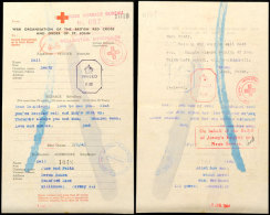 Nachrichtenübermittlung Vom 3.6.43 Auf Formular Vom Britischen Roten Kreuz Von England Nach Jersey Und... - 2° Guerre Mondiale