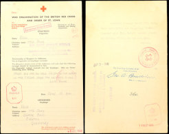 Nachrichtenübermittlung Vom 15.6.41 Auf Formular Vom Britischen Roten Kreuz Von England Nach Guernsey Und... - 2° Guerre Mondiale