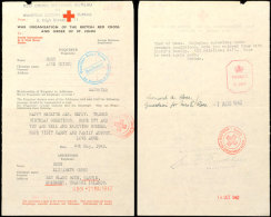 Nachrichtenübermittlung Vom 4.5.42 Auf Formular Vom Britischen Roten Kreuz Von England Nach Guernsey Und... - 2° Guerre Mondiale