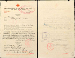 Nachrichtenübermittlung Vom 11.8.42 Auf Formular Vom Britischen Roten Kreuz Von England Nach Guernsey Und... - 2° Guerre Mondiale
