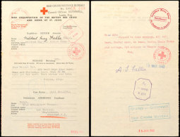 Nachrichtenübermittlung Vom 21.12.42 Auf Formular Vom Britischen Roten Kreuz Von England Nach Guernsey Und... - 2° Guerre Mondiale