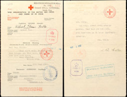 Nachrichtenübermittlung Vom 25.1.43 Auf Formular Vom Britischen Roten Kreuz Von England Nach Guernsey Und... - 2° Guerre Mondiale