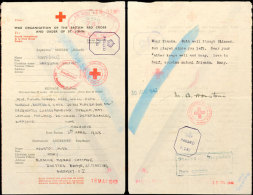 Nachrichtenübermittlung Vom 3.4.43 Auf Formular Vom Britischen Roten Kreuz Von England Nach Guernsey Und... - 2° Guerre Mondiale