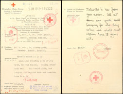 Nachrichtenübermittlung Vom 19.11.41 Auf Formular Vom Deutschen Roten Kreuz Von Jersey Nach England Und... - 2° Guerre Mondiale