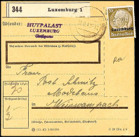 30 Pfg Hindenburg Mit Aufdruck Als Portogerechte Einzelfrankatur Auf Paketkarte Aus LUXEMBURG 30.9.41 Nach... - Autres & Non Classés