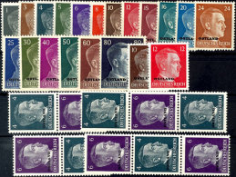 1-80 Pf Und 10+12 Pf. Hitler Sowie Senkrechte Zusammendrucke S 1-4 Tadellos Postfrisch, Mi. 44,--, Katalog: 1/20 +... - Other & Unclassified