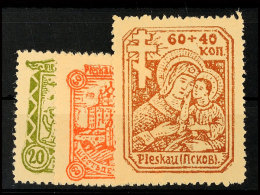 20 Und 60 Kop., Sowie 60+40 Kop. Gezähnt Tadellos Postfrisch, Mi. 60.-, Katalog: 14/16A **20 And 60 Kop.,... - Autres & Non Classés