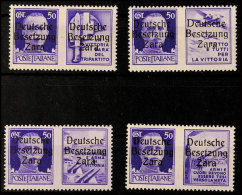 50 C Violett Mit Allen Vier Nebenfeldern Komplett Tadellos Ungebraucht, Gepr. Ludin, Mi. 260.- Für **,... - Occ. Allemande: Zara