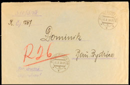 1938, Einschreiben-Feldpostbrief Mit Handschriftlichen R-Vermerk Zwischen 2 Einheiten Unter Decknahmen Aus Der... - Autres & Non Classés