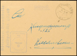 1939, Feldpost Der Marine, Brief Mit Klarem Kriegsmarine-Schiffspoststempel Nr. 3c (5. T-Flotille) Vom 24.10.39... - Autres & Non Classés