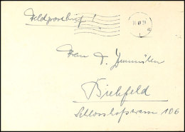 1939, Feldpostbrief Mit Rückseitigem Absender Mit Feldpost-Nummer 17684 (Linieneschiff Schleswig Holstein)... - Autres & Non Classés