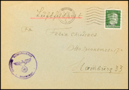 1942, Luftfeldpostbrief Mit  Ostland 5 Pfg Mit Tran-Maschinenstempel Von Riga / Lettland Nach Hamburg, Umschlag... - Autres & Non Classés