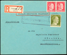 1942, Frankierter Einschreibe-Brief Der Continetale Bank Aus Brüssel Mit Normstempel "h 214 21.11." Und... - Autres & Non Classés