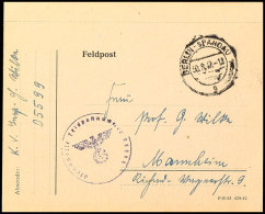 ARABER: 1942, Feldpostkarten-Brief Eines Dt. Soldaten Aus "BERLIN-SPANDAU 30.8." Nach Mannheim, Briefstempel Und... - Autres & Non Classés