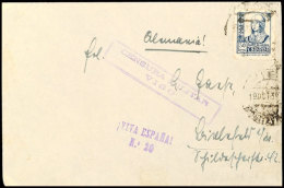 SPANIEN-MARINESCHIFFSPOST: 1938, Frankierter Brief Aus "VIGO 19.OCT." Mit Span. Zensur Nach Deutschland,... - Autres & Non Classés