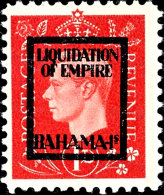 1 P. Liquidation Of Empire Mit Aufdruck "Bahama-Is", Tadellos Ungebraucht Ohne Gummierung - Wie Hergestellt,... - Autres & Non Classés