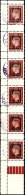 1 1/2 D. Senkr. 6er-Streifen Mit Aufdruck "LIQUIDATION OF EMPIRE", A - E,  H, Tadellos Gestempelt, Selten!,... - Autres & Non Classés