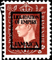 1 1/2 P. Liquidation Of Empire Mit Aufdruck "Jamaica", Tadellos Ungebraucht Ohne Gummierung - Wie Hergestellt,... - Autres & Non Classés