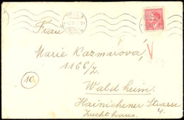 Zuchthaus Waldheim, Brief PRAG 5.-3.45 Mit 1,20 Kr. Freimarke In Das Zuchthaus, Vorderseitig Mit Datums-L1 +... - Autres & Non Classés