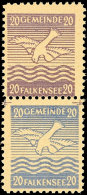 20 Pf. Violett U. 20 Pf. Hellblau Im Senkr. Paar, Tadellos Postfrisch, Gepr. Zierer BPP, Mi. 250.-, Katalog:... - Falkensee