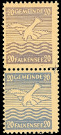 20 Pf. Violett Und 20 Pf. Hellblau Im Senkr. Paar, Tadellos Postfrisch, Gepr. Zierer BPP, Mi. 250,-, Katalog:... - Falkensee