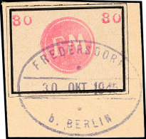 30 Pf. Etikett Tadellos Auf Briefstück, Mi. 300.-, Katalog: Sp250 BS30 Pf. Label In Perfect Condition On... - Fredersdorf-Vogelsdorf