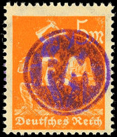 5 Mark Orange Mit Fehlendem Wertaufdruck "12", Tadellos Postfrisch, Gepr. Zierer BPP, Katalog: 68F **5 Mark... - Fredersdorf-Vogelsdorf