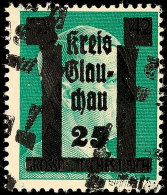25 A. 42 Pf. Grün, Doppelter Aufdruck, Postfrisch, Sign. Rijxman, Katalog: 12DD **25 On 42 Pf. Green,... - Glauchau