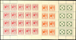 5 Pf., 8 Pf. Und 12 Pf. Je Im Kpl. Postfrischen Bogen Zu 20 Werten, Tadellos, Mi. 1180,-, Katalog: 5,7/8x **5... - Goerlitz