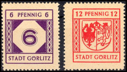 6 Pfg. Und 12 Pfg. Freimarken Mit Spargummierung (kleine Kreise), 2 Postfrische Kabinettstücke, Unsigniert, Mi... - Goerlitz